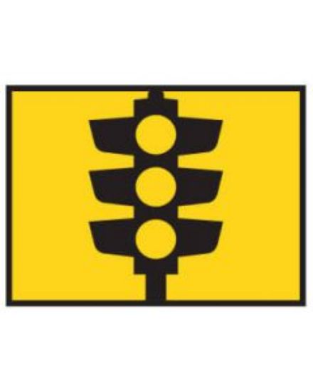 Picture of Boxed Edge Road Sign - TRAFFIC LIGHTS
