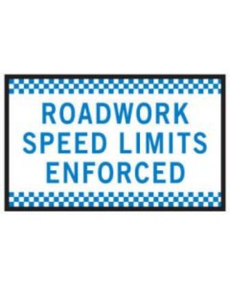 Picture of Boxed Edge Sign - Roadwork Speed Limits Enforced 1800 x 900mm