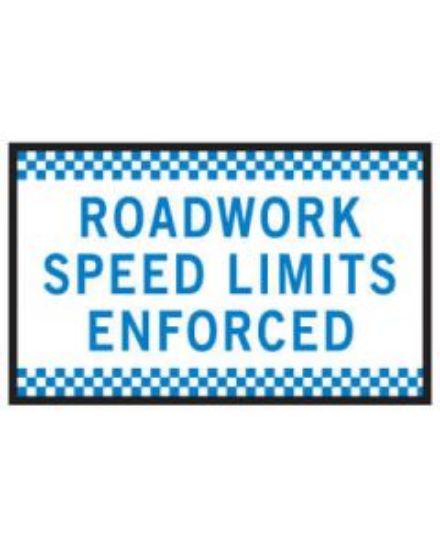 Picture of Boxed Edge Sign - Roadwork Speed Limits Enforced 1800 x 900mm