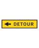 Picture of Boxed Edge Sign - Detour Left Arrow 1200 x 300mm