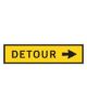 Picture of Boxed Edge Sign - Detour Right Arrow 1200 x 300mm