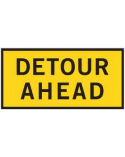 Picture of Boxed Edge Sign - Detour Ahead 1200 x 600mm