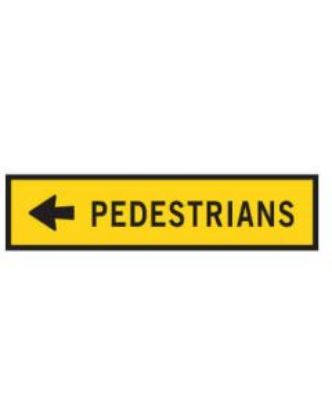 Picture of Boxed Edge Sign - Pedestrians Left