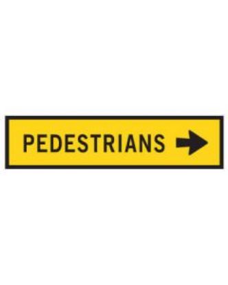 Picture of Boxed Edge Sign - Pedestrians Right 1200 x 300mm