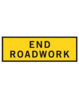 Picture of Boxed Edge Road Sign - END ROADWORK 1800 x 600mm