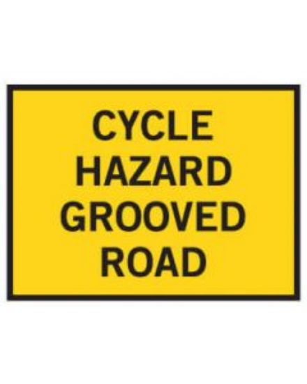 Picture of Boxed Edge Road Sign - CYCLE HAZARD 1200 x 900mm