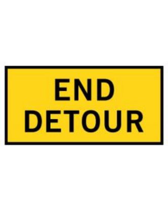 Picture of Boxed Edge Sign - End Detour 1200 x 600mm