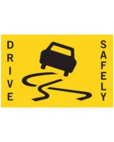 Picture of Repeater Sign - Slippery Car - 5mm Class 1 Reflective