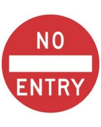 Picture of No Entry 600 x 600mm Sign