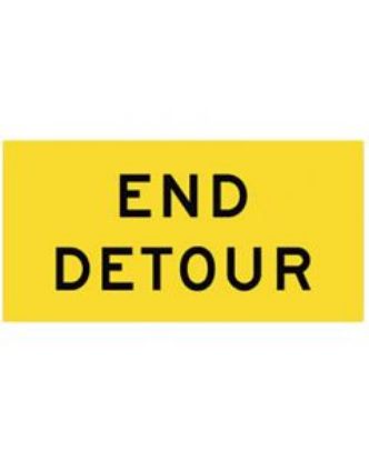 Picture of END DETOUR Multi Message Sign Coreflute 1200 x 600mm