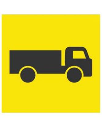 Picture of TRUCK SYMBOL Multi Message Sign Coreflute 600 x 600mm
