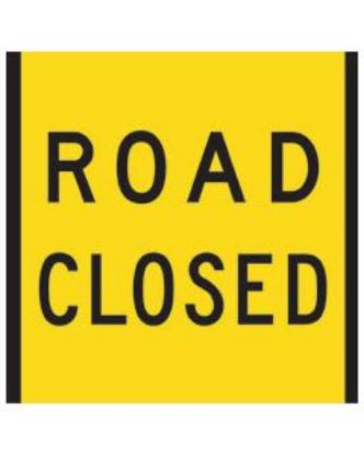 Picture of ROAD CLOSED Multi Message Sign Coreflute 600 x 600mm