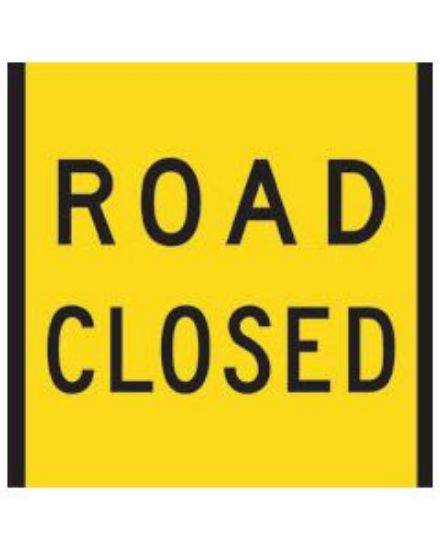 Picture of ROAD CLOSED Multi Message Sign Coreflute 600 x 600mm