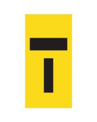 Picture of LANE CLOSED T Symbol Multi Message Sign Coreflute 300 x 600mm