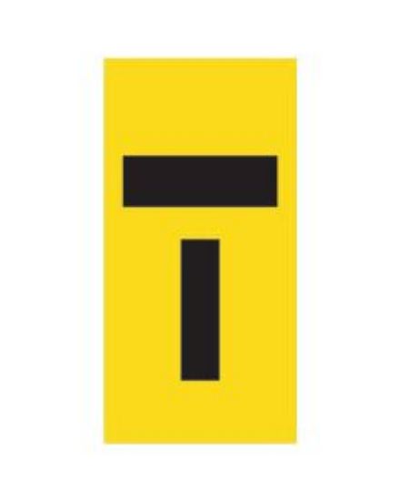 Picture of LANE CLOSED T Symbol Multi Message Sign Coreflute 300 x 600mm