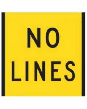 Picture of NO LINES Multi Message Sign Coreflute 600 x 600mm