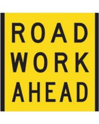 Picture of ROAD WORK AHEAD Multi Message Sign Coreflute 600 x 600mm