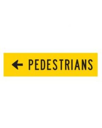 Picture of Pedestrians Left | 1200 x 300 mm MMS sign (WA only)