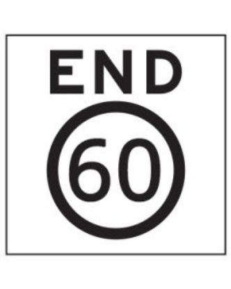 Picture of End 60 Km | 600 x 600mm Multi Message Sign (WA only)