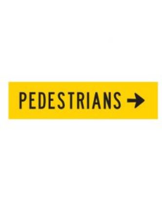 Picture of Pedestrians Right | 1200 x 300 mm MMS sign (WA only)