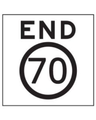 Picture of End 70 Km | 600 x 600mm Multi Message Sign (WA only)