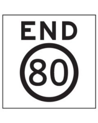 Picture of End 80 Km | 600 x 600mm Multi Message Sign (WA only)