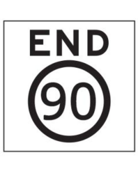 Picture of End 90 Km | 600 x 600mm Multi Message Sign (WA only)