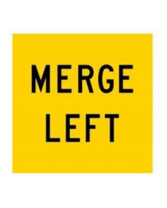 Picture of Merge Left Multi Message Sign 600 x 600mm