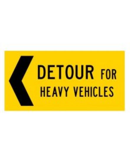 Picture of Left Detour For Heavy Vehicles | 1200 x 600mm sign (WA only)