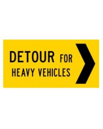 Picture of Right Detour For Heavy Vehicles | 1200 x 600mm sign (WA only)