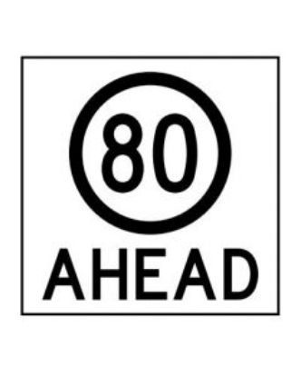 Picture of 80Km Ahead (MMS-ADV-3) WA Mutli Message Sign