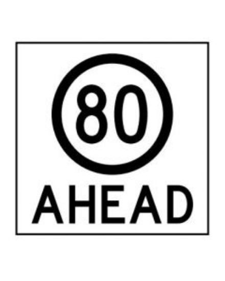 Picture of 80Km Ahead (MMS-ADV-3) WA Mutli Message Sign