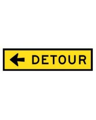 Picture of Detour left | 1200 x 300mm sign (WA only)