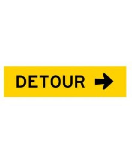 Picture of Detour Right| 1200 x 300mm sign (WA only)