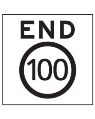 Picture of End 100 KM | 600 x 600mm Multi Message Sign (WA only)