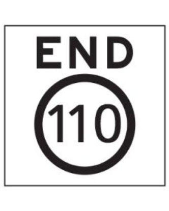 Picture of End 110 Km | 600 x 600mm Multi Message Sign (WA only)