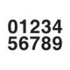 Picture of Vinyl Number Sticker Set 0-9 Black 75mm 