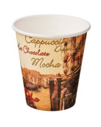 Picture of Paper Cups with colour print, box of 1000