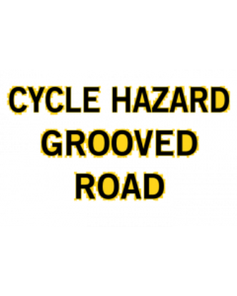 Picture of Repeater Sign - Cycle Hazard Grooved Road - 3mm Non Reflective