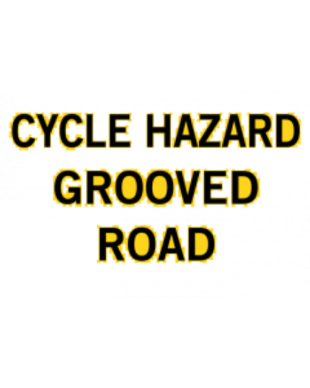 Picture of Repeater Sign - Cycle Hazard Grooved Road - 3mm Non Reflective