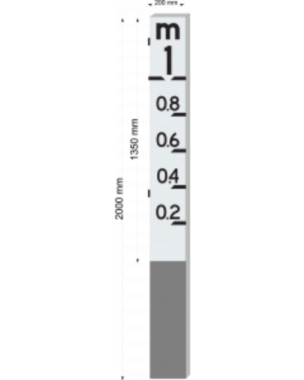 Picture of 0-1m Flood Depth Marker Sign, QLD