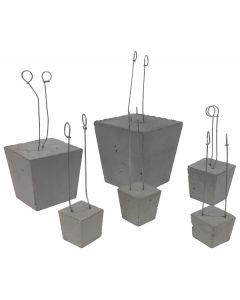 Yalanji Supplies. Cast Concrete Spacers Square With Wire 30mm, 250 Pack