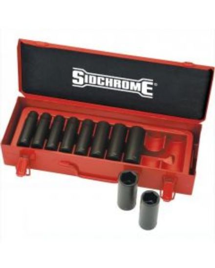 Picture of Sidchrome 10 Piece 1/2 Drive Long Impact Socket Set Metric