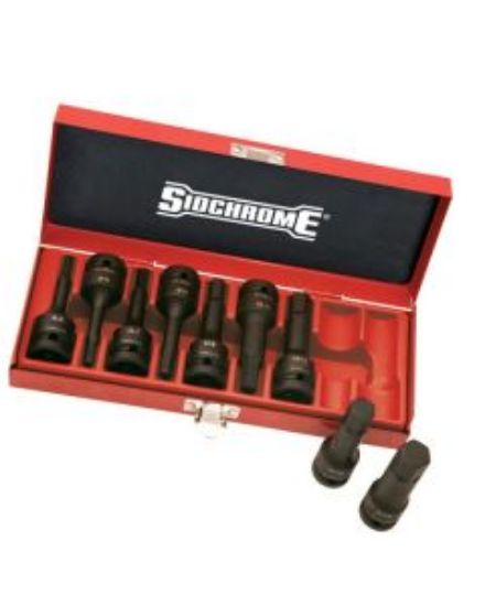 Picture of Sidchrome 9 Piece 1/2 Drive In-Hex Impact Socket Set AF