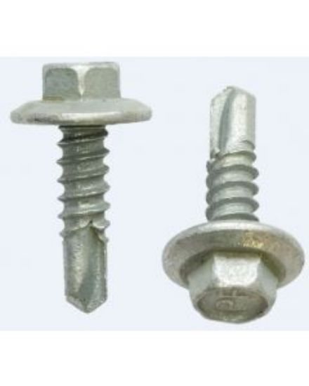 Picture of 12 Gauge Hex Head Metal Self Drilling Screws, Coarse Thread, 12-14 x 55mm Class 4