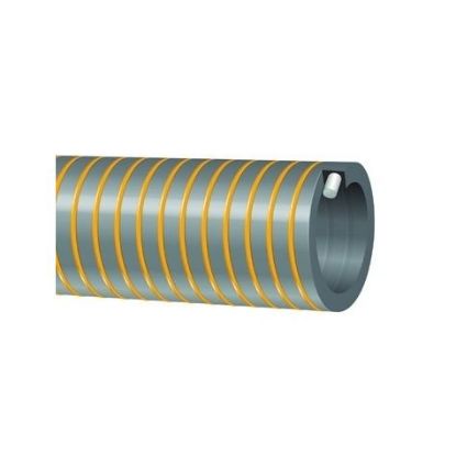 Picture of Grey PVC Suction Hose, 125 Mm ID / 5" ID. Sold In Custom Lengths By The Metre.