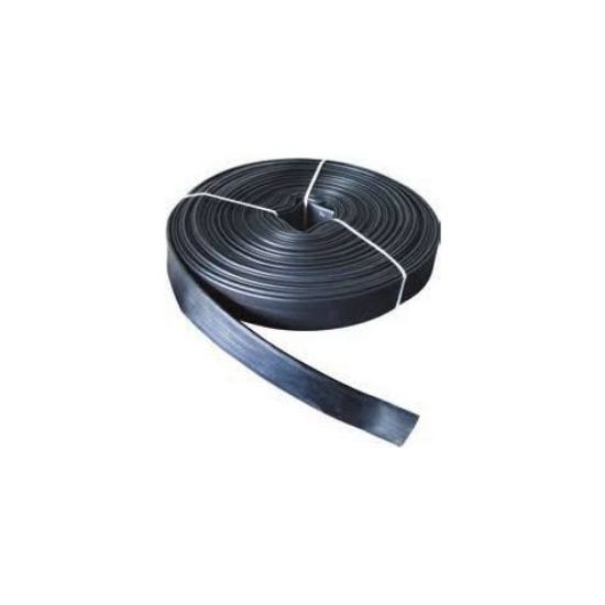 Picture of Black Rubber Layflat Hose, 100 Mm ID / 4" ID. Sold In Custom Lengths By The Metre.