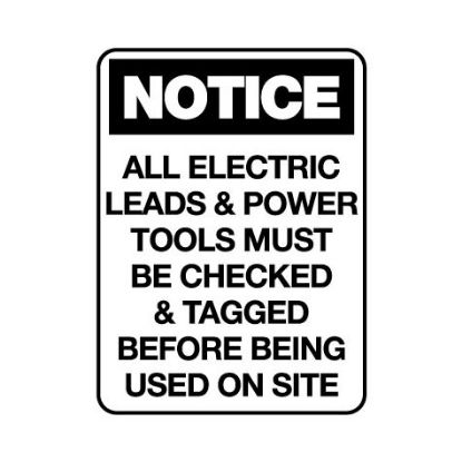 Picture of Notice Sign - Notice All Electric Leads - Poly