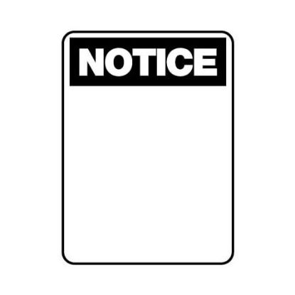 Picture of Notice Sign - Blank 600 X 450mm - Poly