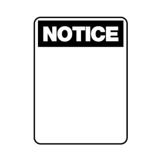 Picture of Notice Sign - Blank 600 X 450mm - Poly